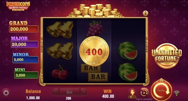 Fortune Coins Unlimited Fortune - rundLock & Respin sa zadržavanjem novčića